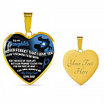 From Dad To My Daughter Never Forget That I Love You I Can't Promise To Be Here Luxury Heart Pendant Necklace - Heart Luxury Necklace (Gold Plated) From Dad To My Daughter Never Forget That I Love You I Can't Promise To Be Here Luxury Heart Pendant Necklace - Heart Luxury Necklace (Gold Plated)