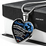 From Dad To My Daughter Never Forget That I Love You I Can't Promise To Be Here Luxury Heart Pendant Necklace - Heart Luxury Necklace (Silver) From Dad To My Daughter Never Forget That I Love You I Can't Promise To Be Here Luxury Heart Pendant Necklace - Heart Luxury Necklace (Silver)