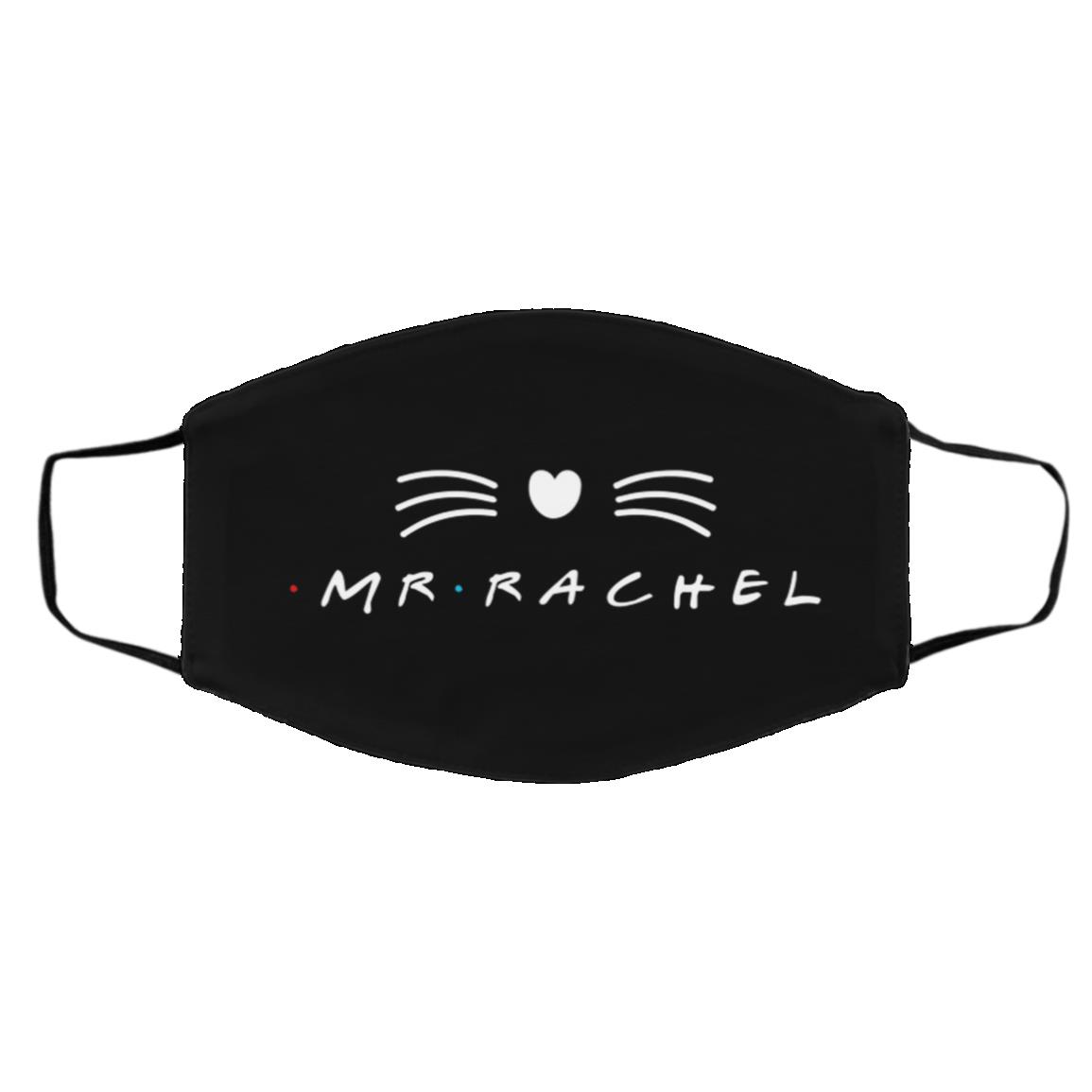 Mr Rachel Mrs Ross Couple Friends, Black, Cloth Face Cover – Medium/Large