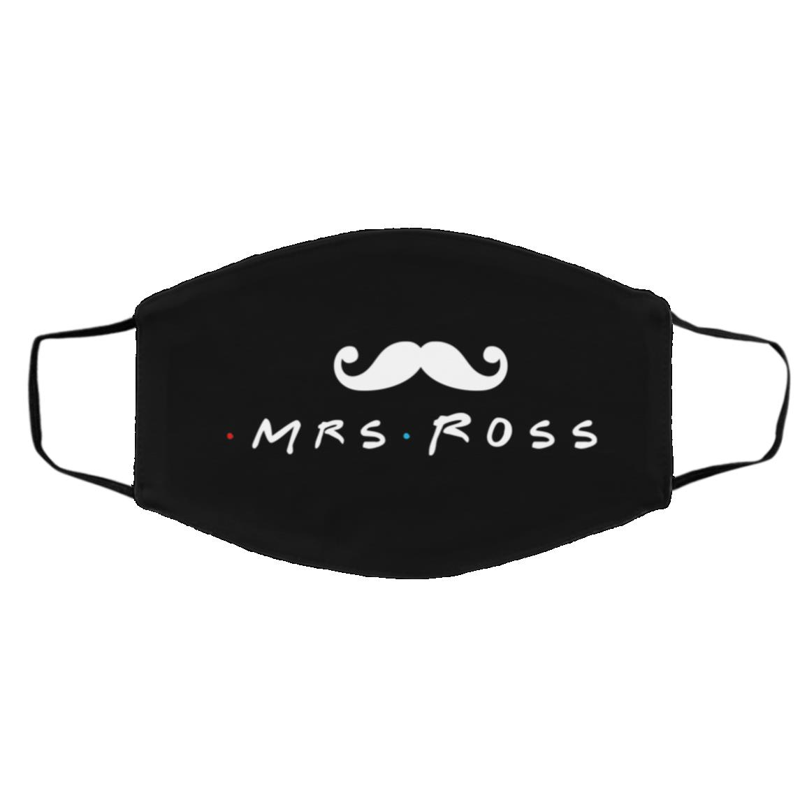 Mrs Ross Mr Rachel Couple, Black, Cloth Face Cover – Medium/Large