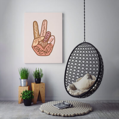 Alternative view of Celebrate Diversity No Racism Unity Art Wrapped Framed Canvas Prints - Unframed Poster - Home Wall Art