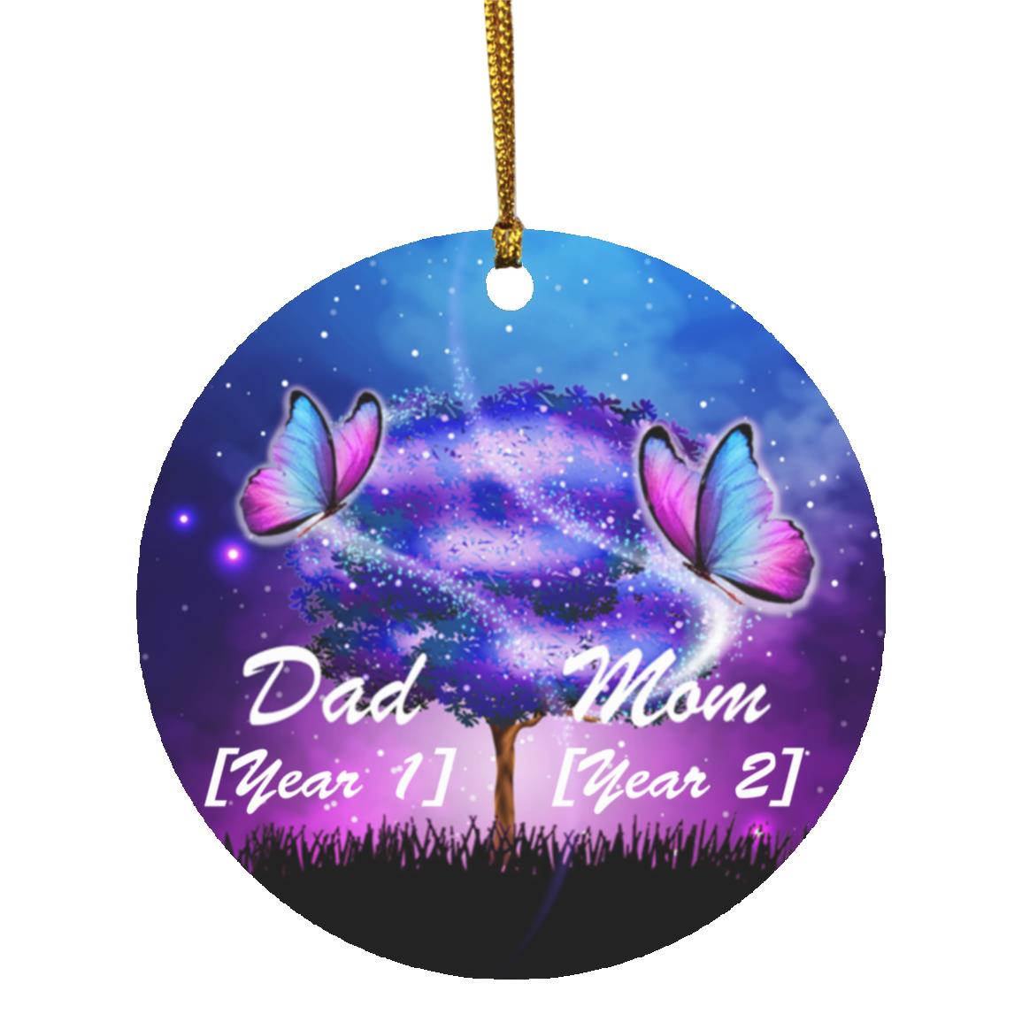 mum and dad memorial ornaments