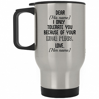 14 oz. Silver Travel Mug