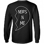 Partners In Crime Right Print On Back Hoodie, Black, Long Sleeve