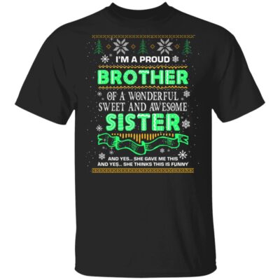 7H - Proud Brother, Black, Unisex T-Shirt
