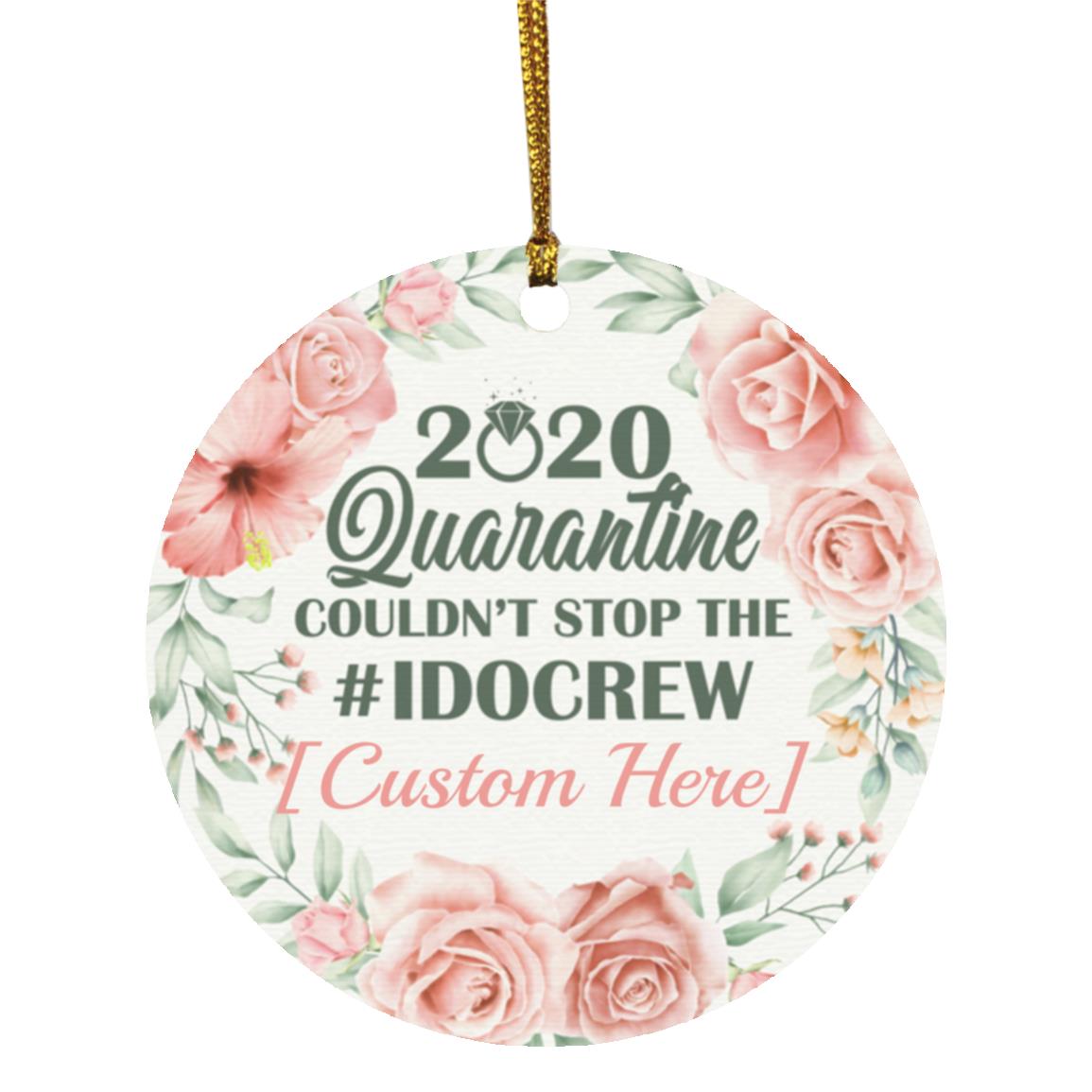 Personalized Quarantine Ornament, White, Circle Ornament