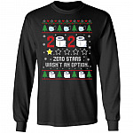 2020 Zero Stars Wasn't An Option Ugly Hoodie - Sweatshirt - Long Sleeve Shirt, Black, Long Sleeve