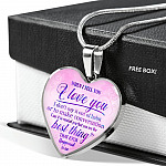When I Tell You I Love You I Don't Say It Out Of Habit Heart Pendant Necklace - Meaningful Necklaces For Wife - Heart Luxury Necklace (Silver)