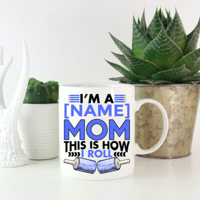 Alternative view of Personalized Dog Mom This Is How I Roll Funny Pet Lint Roller Ceramic Coffee Mug - Water Bottle - Beer Stein