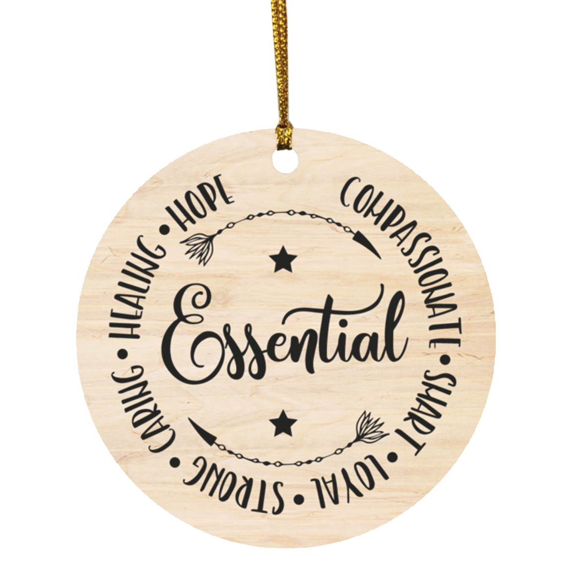Essential Worker Gift Quarantined 2020 Decorative Christmas Ornament - Holiday Flat Circle Ornament, White, Circle Ornament