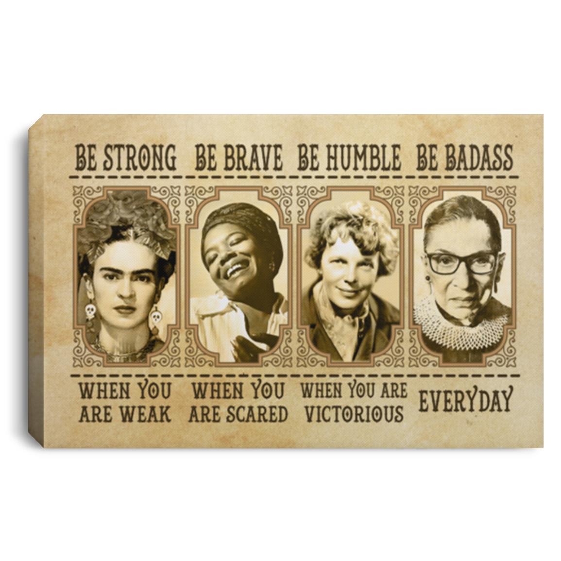 Feminist RBG Canvas, White, 0.75'' Framed Canvas
