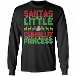 Funny Naughty Christmas Shirts For Women - Santa Little Cumslut Princess Sweatshirts - Long Sleeves Shirts, Black, Long Sleeve Funny Naughty Christmas Shirts For Women - Santa Little Cumslut Princess Sweatshirts - Long Sleeves Shirts, Black, Long Sleeve