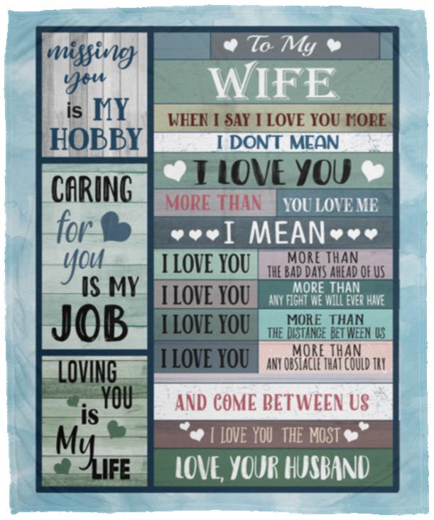 Husband To My Wife Blanket, White, Cozy Plush Fleece Blanket - 50x60 Husband To My Wife Blanket, White, Cozy Plush Fleece Blanket - 50x60