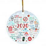 Christmas 2020 A Year To Remember Decorative Christmas Ornament - Holiday Flat Circle Ornament, White, Circle Ornament Christmas 2020 A Year To Remember Decorative Christmas Ornament - Holiday Flat Circle Ornament, White, Circle Ornament