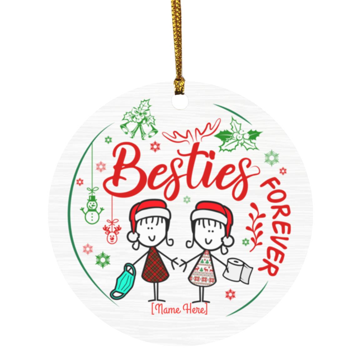 7KT. Camping I Love You More Most_Customized, White, Circle Ornament