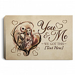 3KT. Jack Sally We Got This_Personalized, White, 0.75'' Framed Canvas