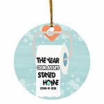 4MH. Asses, White, Circle Ornament