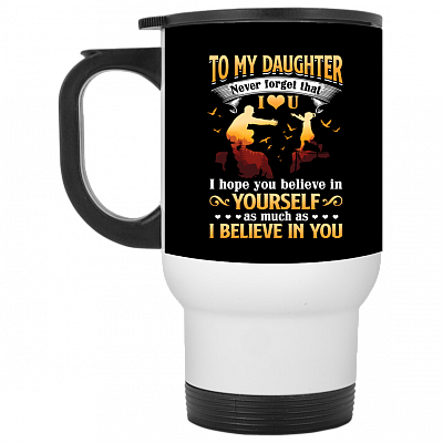 14 oz. White Travel Mug