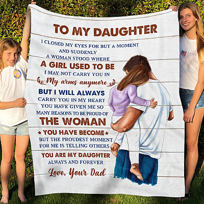 Alternative view of From Dad To My Daughter I Closed My Eyes For But A Moment And Suddenly Fleece Blanket - Premium Sherpa Blanket