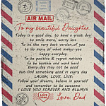 Letter From Dad Blanket, White, Cozy Plush Fleece Blanket - 50x60