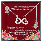 7 HG ưu tiên_ To My Wonderful Mother in law (5) Infinity Heart Necklace White (Silver)