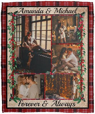 Personalized Photo Wedding, White, Cozy Plush Fleece Blanket - 50x60