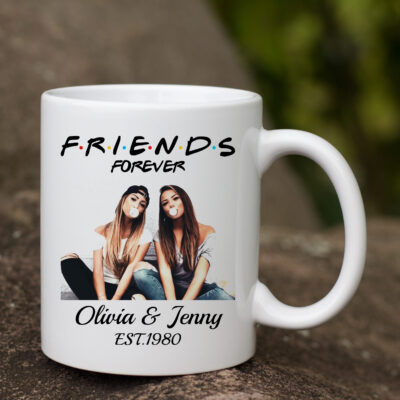 Alternative view of Custom Photo Friends Forever Ceramic Coffee Mug - Beer Stein - Water Bottle - Color Changing Mug