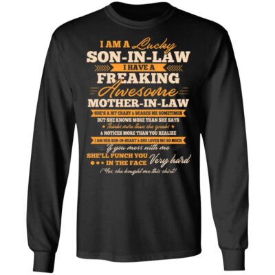 I Am A Lucky Son In Law, Black, Long Sleeve