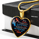 Mom To My Daughter I Can't Promise You that I Will Be Here for The Rest Of Your Life Heart Pendant Necklace - Heart Luxury Necklace (Gold Plated)