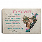 Personalized Photo Husband To My Wife When I Tell, White, 0.75'' Framed Canvas