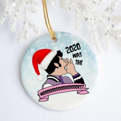 Alternative view of Jean Ralphio 2020 Was The Worst 2020 Quarantine Pandemic Christmas Parks And Recreation Circle Ornament