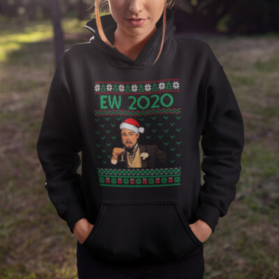 Alternative view of Ew 2020 Funny Santa Leonardo Laughing Meme Dicaprio Ugly Christmas Hoodie - Sweatshirt - Long Sleeve Shirt