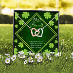 Best Friend Is Like A Four Leaf Clover Hard To Find Lucky To Have Interlocking Hearts Pendant Necklace