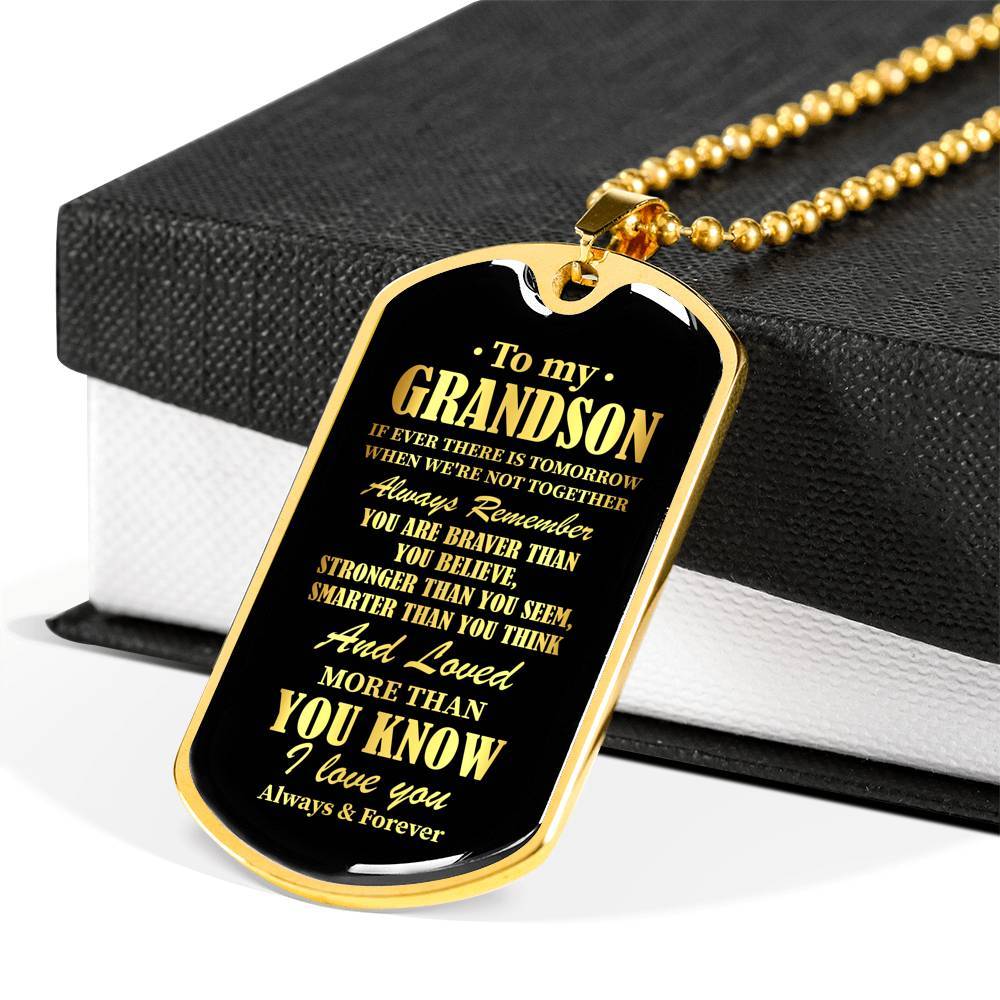 grandson dog tag necklace