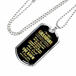 To My Grandson If Ever There Is Tomorrow When We're Not Together Dog Tag Pendant Necklace - Dog Tag (Silver)