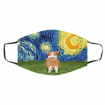 Starry Night Corgi Butt Washable Reusable Custom Printed Cloth Face Mask Cover, White, Cloth Face Cover – Medium/Large Starry Night Corgi Butt Washable Reusable Custom Printed Cloth Face Mask Cover, White, Cloth Face Cover – Medium/Large