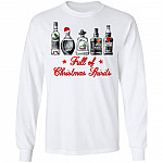 Full Of Christmas Spirits Hoodie, White, Long Sleeve