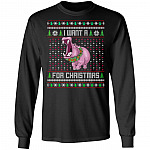 I Want A Hippopotamus Hoodie, Black, Long Sleeve