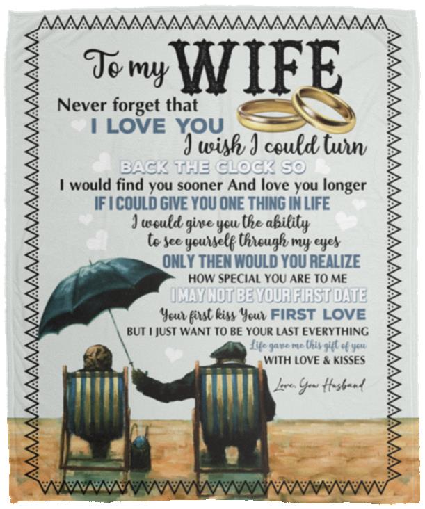 To My Wife Never Forget That, White, Cozy Plush Fleece Blanket - 50x60