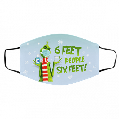 Six Feet Too Peopley Wear A Mask 2020 Washable Reusable Custom - Printed Cloth Face Mask Cover, White, Cloth Face Cover – Medium/Large