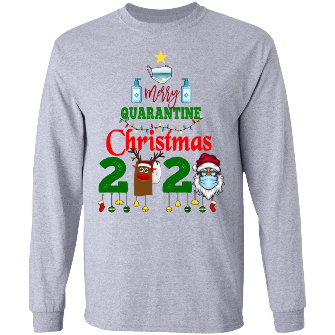 Merry Quarantined Hoodie, Sport Grey, Long Sleeve Merry Quarantined Hoodie, Sport Grey, Long Sleeve