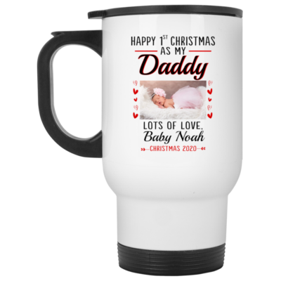 14 oz. White Travel Mug