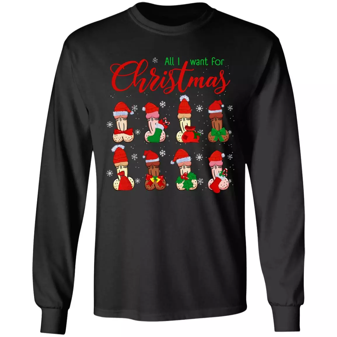Dirty Christmas All I Want for Christmas Is Penis Funny Dirty Christmas Gift for Couple Ugly Christmas Sweater Long Sleeve ", Black, Long Sleeve Dirty Christmas All I Want for Christmas Is Penis Funny Dirty Christmas Gift for Couple Ugly Christmas Sweater Long Sleeve ", Black, Long Sleeve