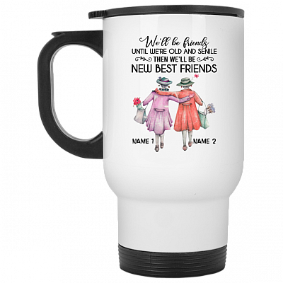 14 oz. White Travel Mug