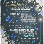 Mom To My Daughter, White, Cozy Plush Fleece Blanket - 50x60