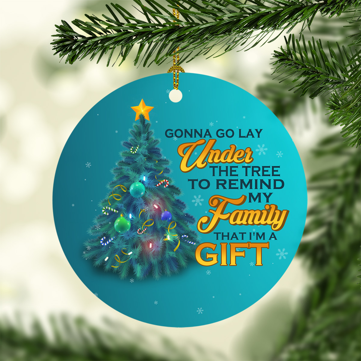 4vt. gonna go lay under the tree ugly ornament mockup2