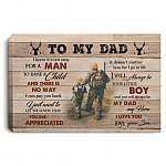 Hunting To My Dad I Know It's Not Easy, White, 0.75'' Framed Canvas