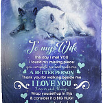 To My Wife the Day, White, Cozy Plush Fleece Blanket - 50x60
