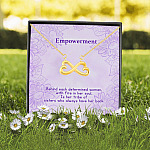 4P. Tribe of sister(3) Infinity Heart Necklace (Gold) 2