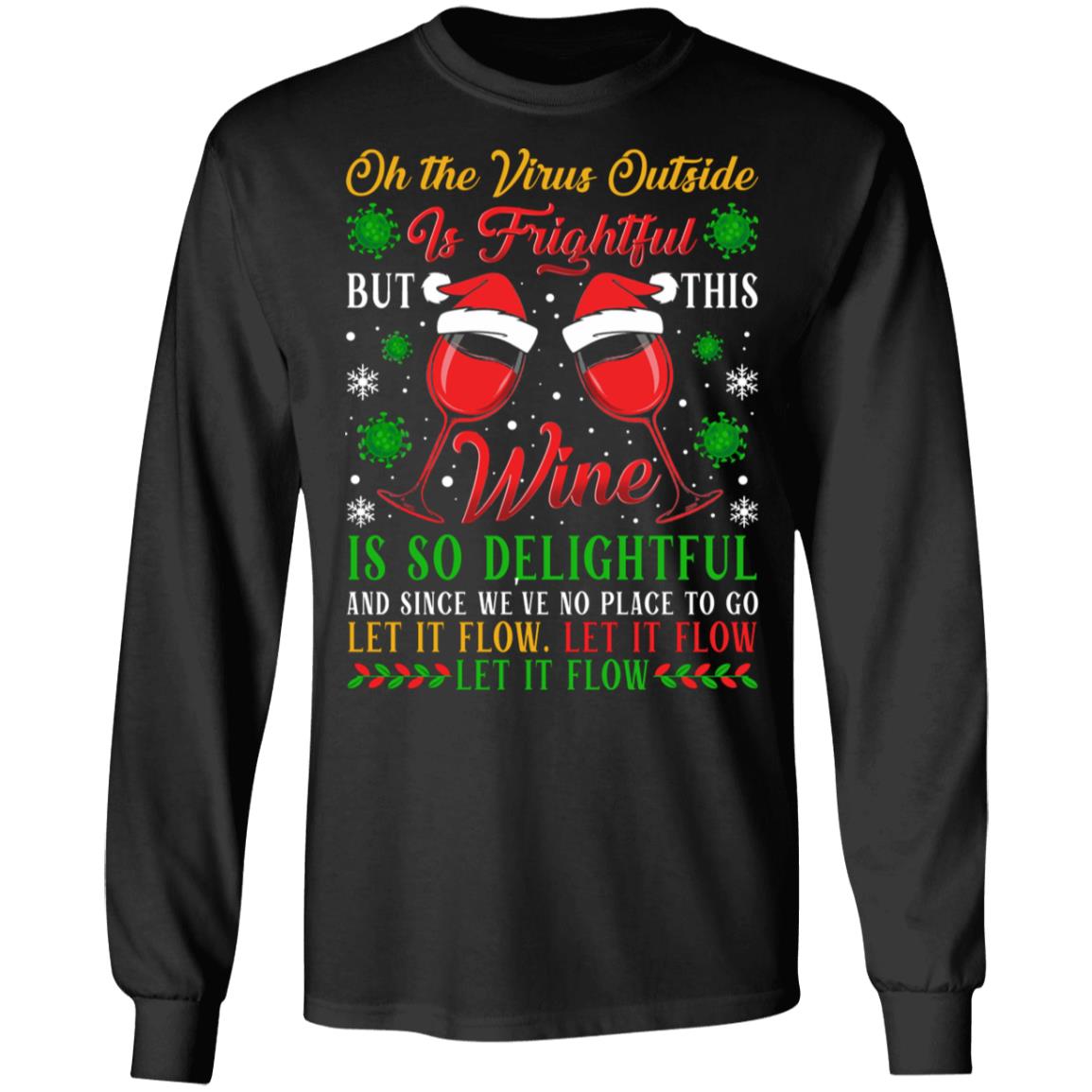 Wine Delightful Hoodie, Black, Long Sleeve